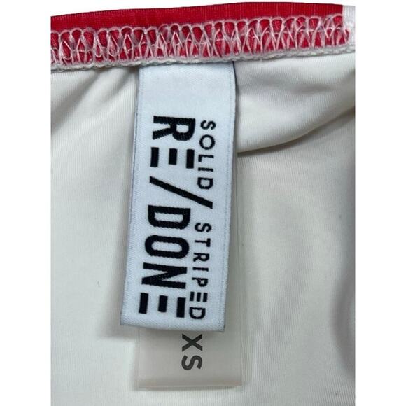 Solid & Striped x RE/DONE Malibu One Piece Swimsuit Red White Retro High Cut XS - Picture 7 of 12